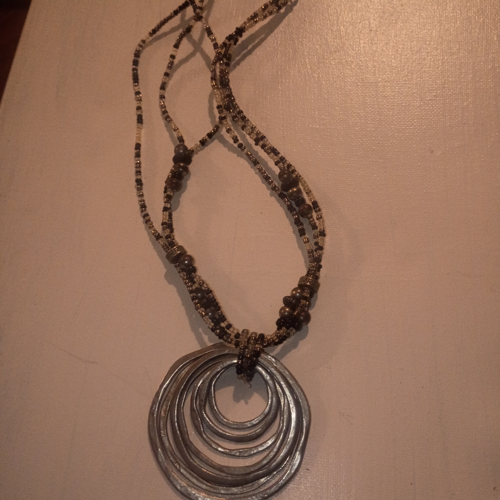 Silver Beaded Necklace